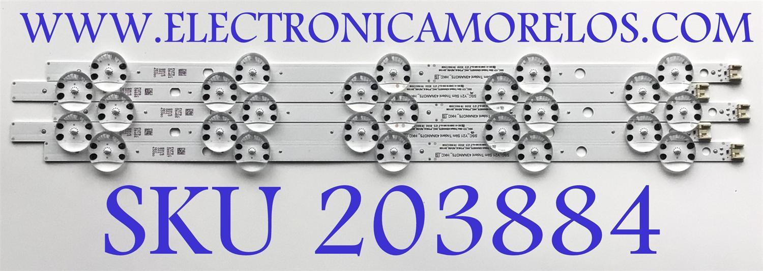 KIT DE LEDS PARA TV LG (5 PZ) / NUMERO DE PARTE EAV65010001 / EAV65034101 / SSC_Y21 SLIM TRIDENT 43NANO75_HKC / 1WR60325UM / PANEL NC430TQG-AAKP1 / MODELO 43NANO75UPA.BUSYLJM - Imagen 1
